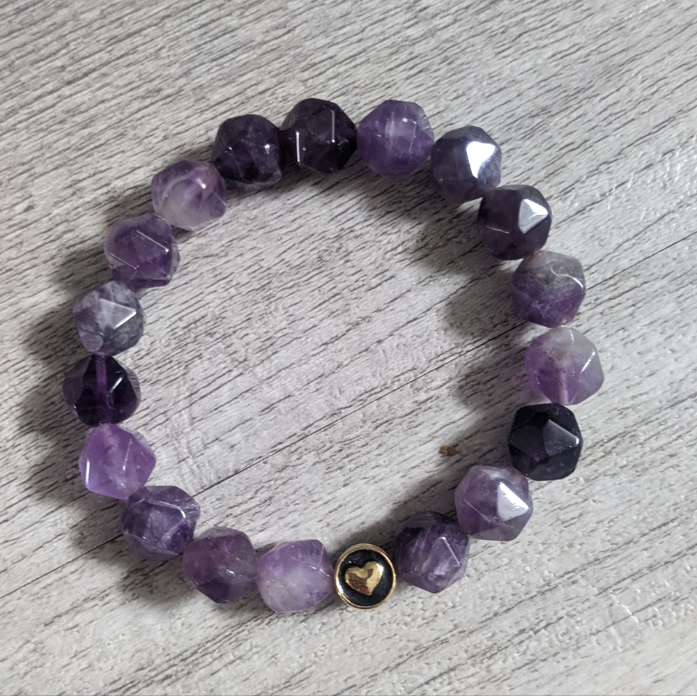 Purple Bracelet with Gold Accent